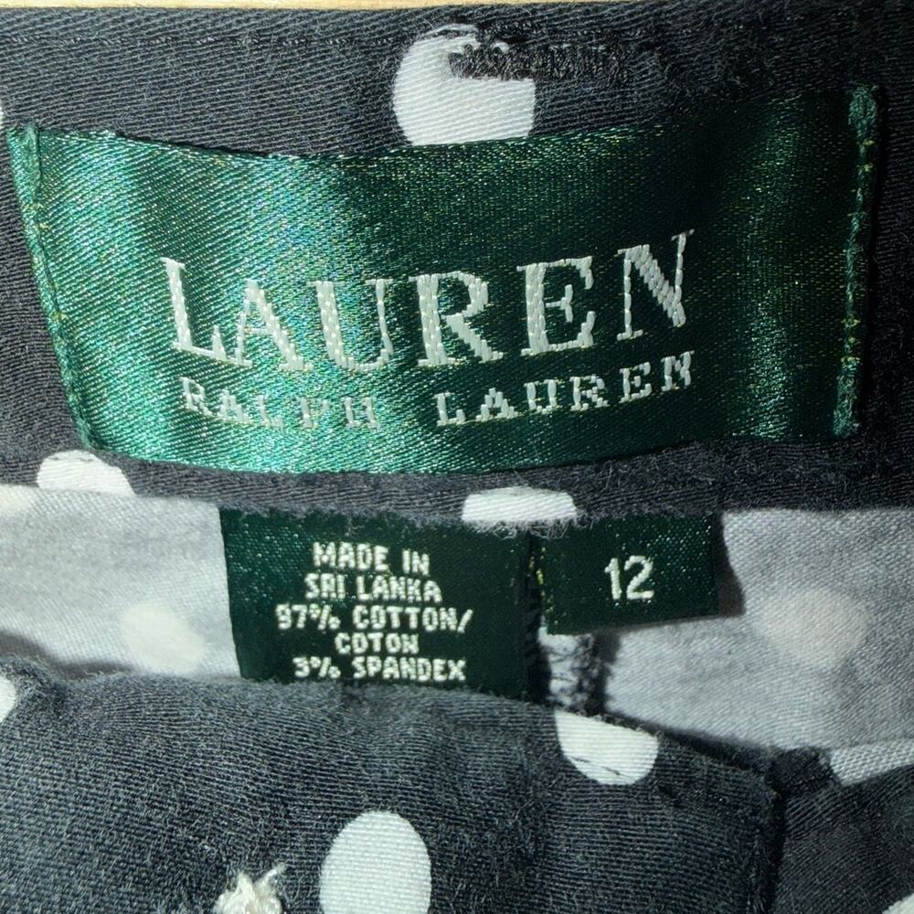 Women's Lauren Ralph Lauren Polka Dot Pants 12 Classic Preppy Timeless - Picture 3 of 3
